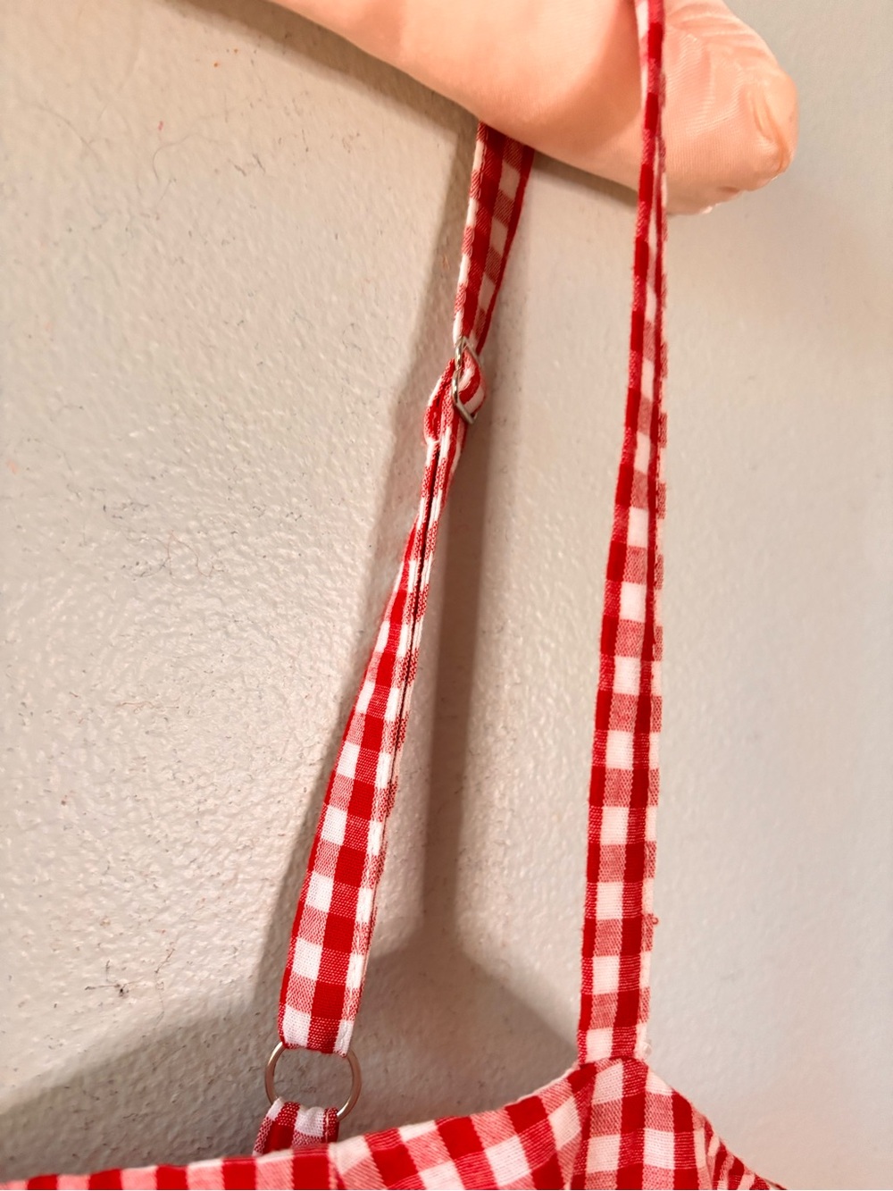 Brandy Melville Red Gingham Mini Dress OS Coquette - Picture 4 of 6